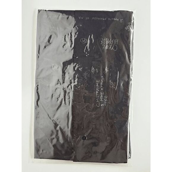 Funny Russian Text Letters Tattoo Printed Black Sheer Nylon Pantyhose Tights NEW - Picture 9 of 9